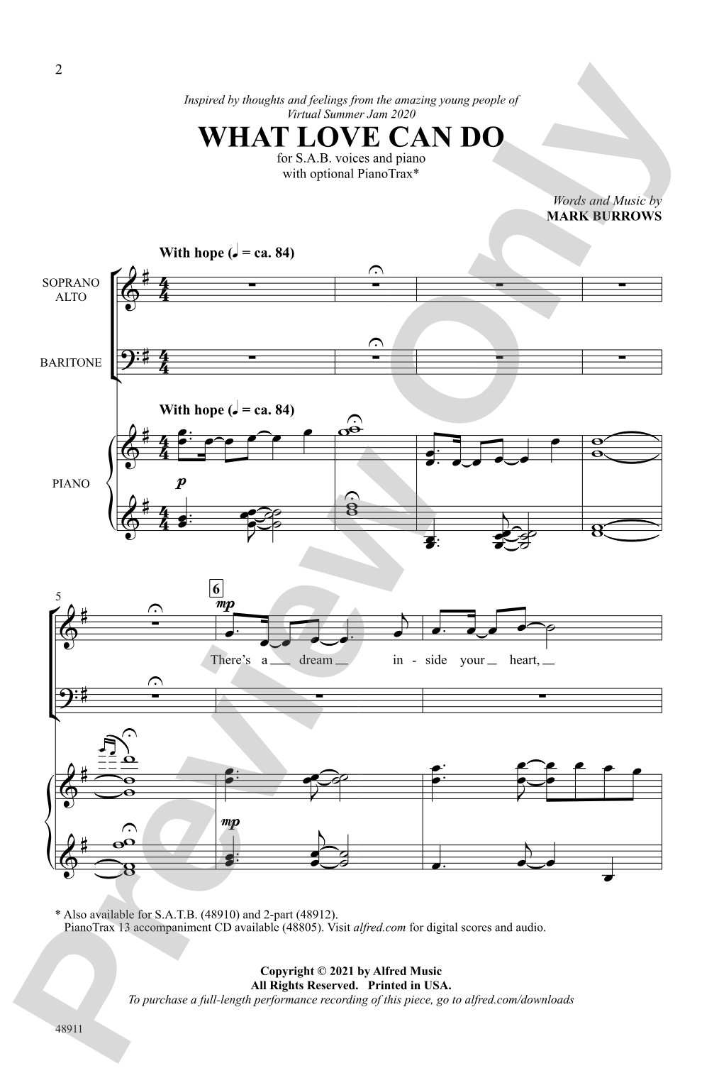 What Love Can Do: SAB Choral Octavo