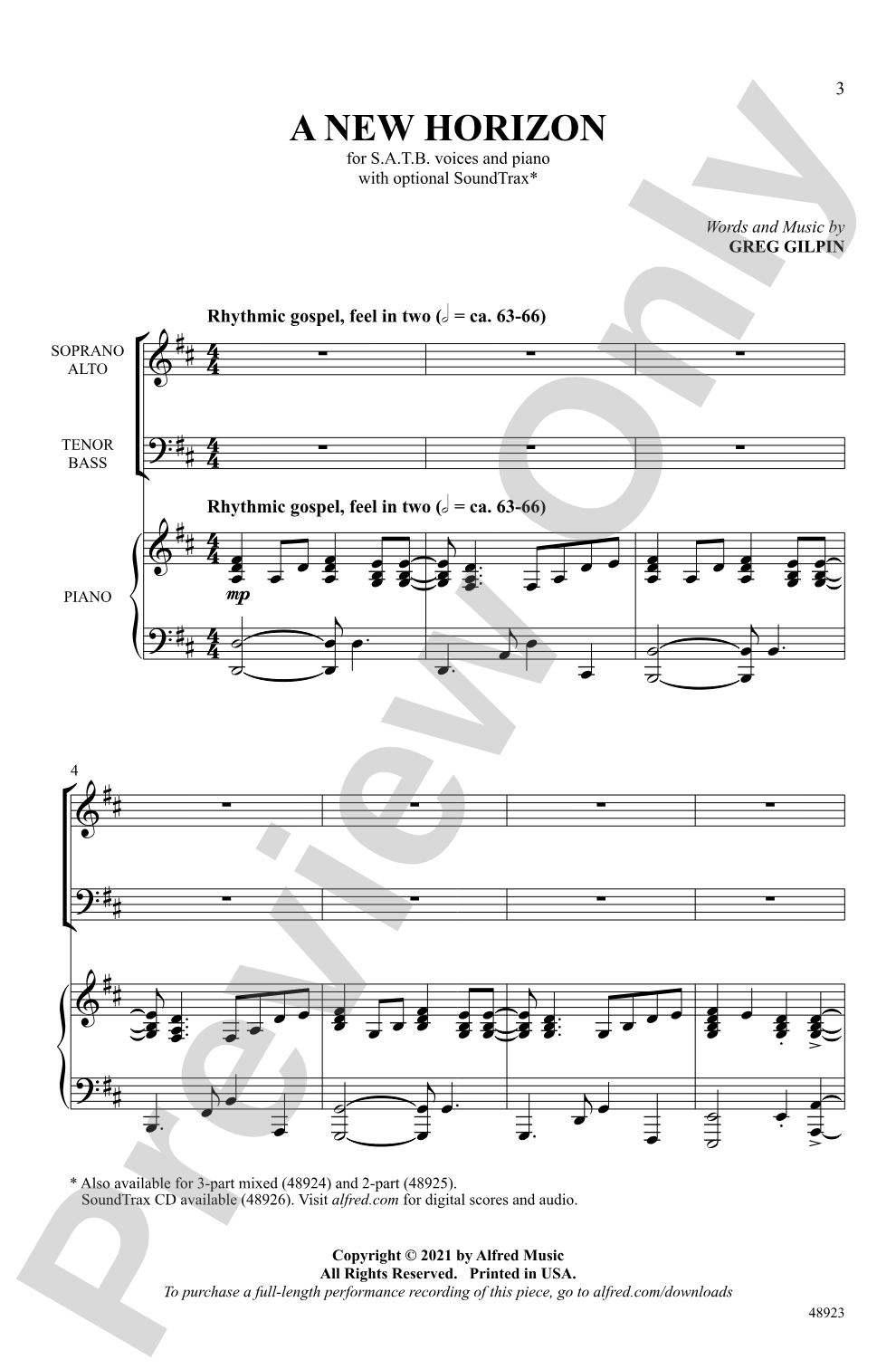 A New Horizon: SATB Choral Octavo