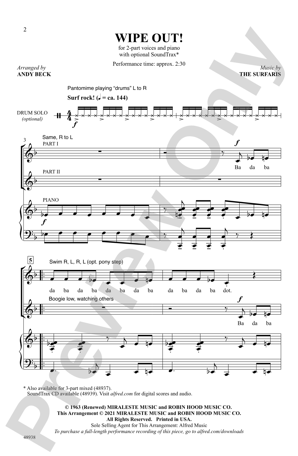 Wipe Out!: 2-Part Choral Octavo