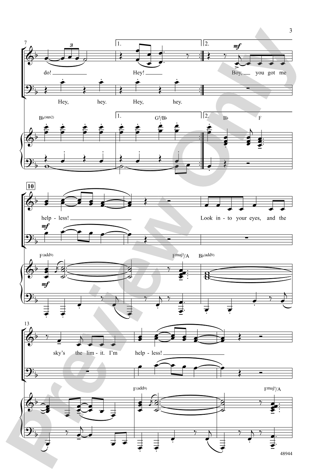 Helpless: SAB Choral Octavo