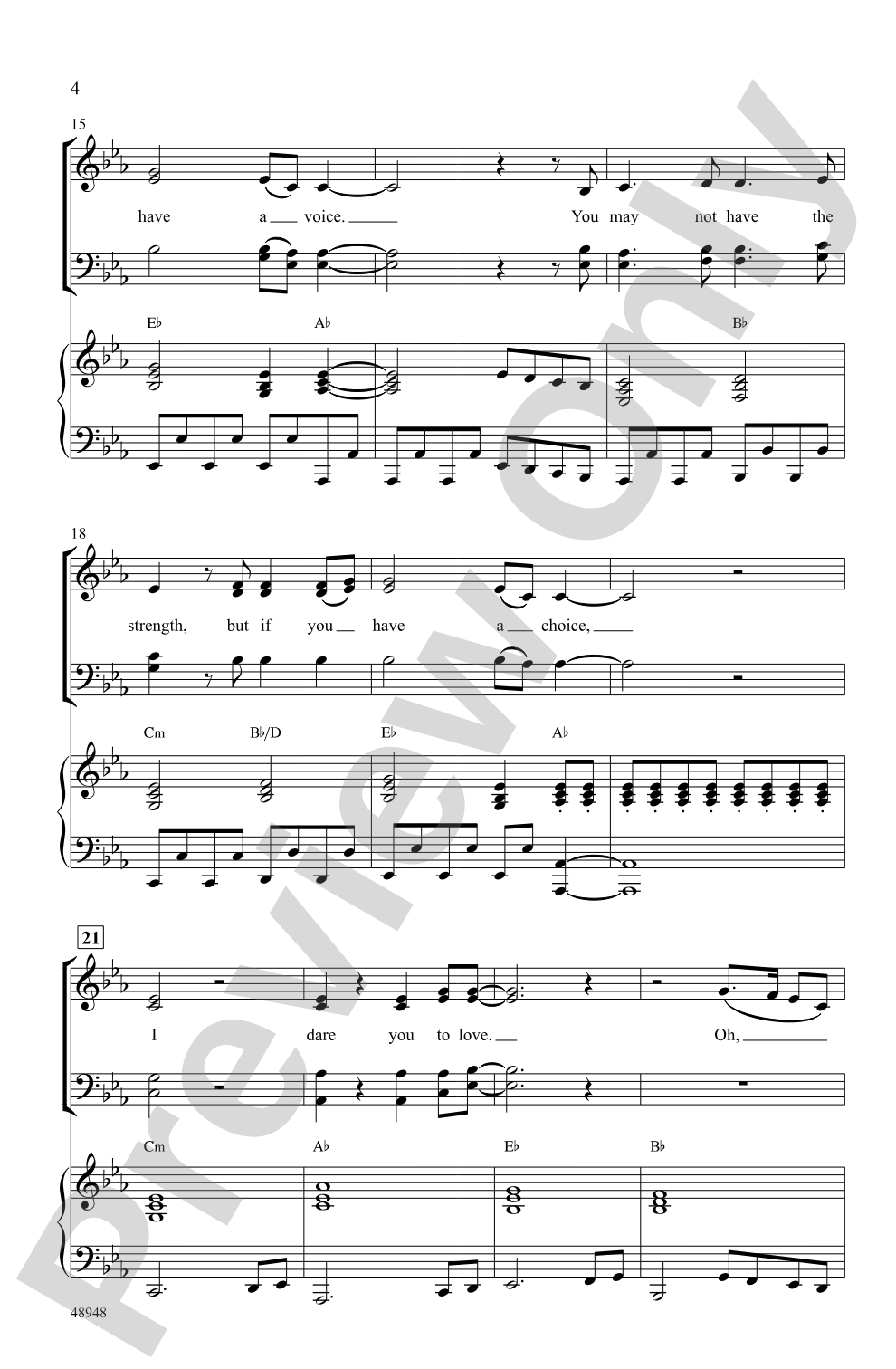 I Dare You: SATB Choral Octavo