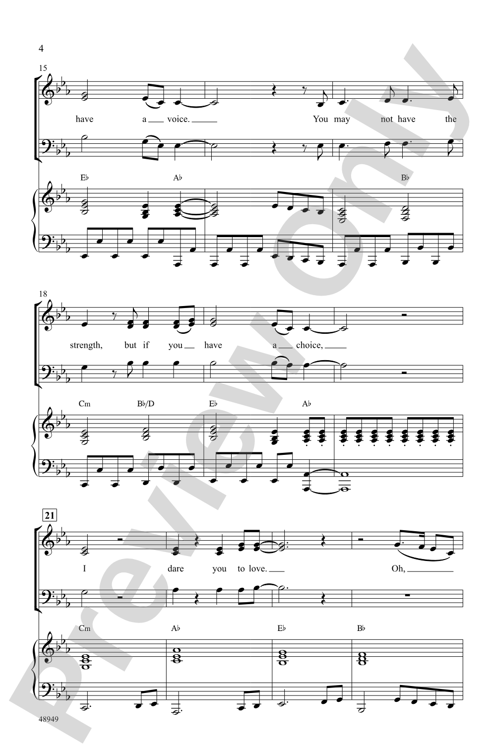 I Dare You: SAB Choral Octavo