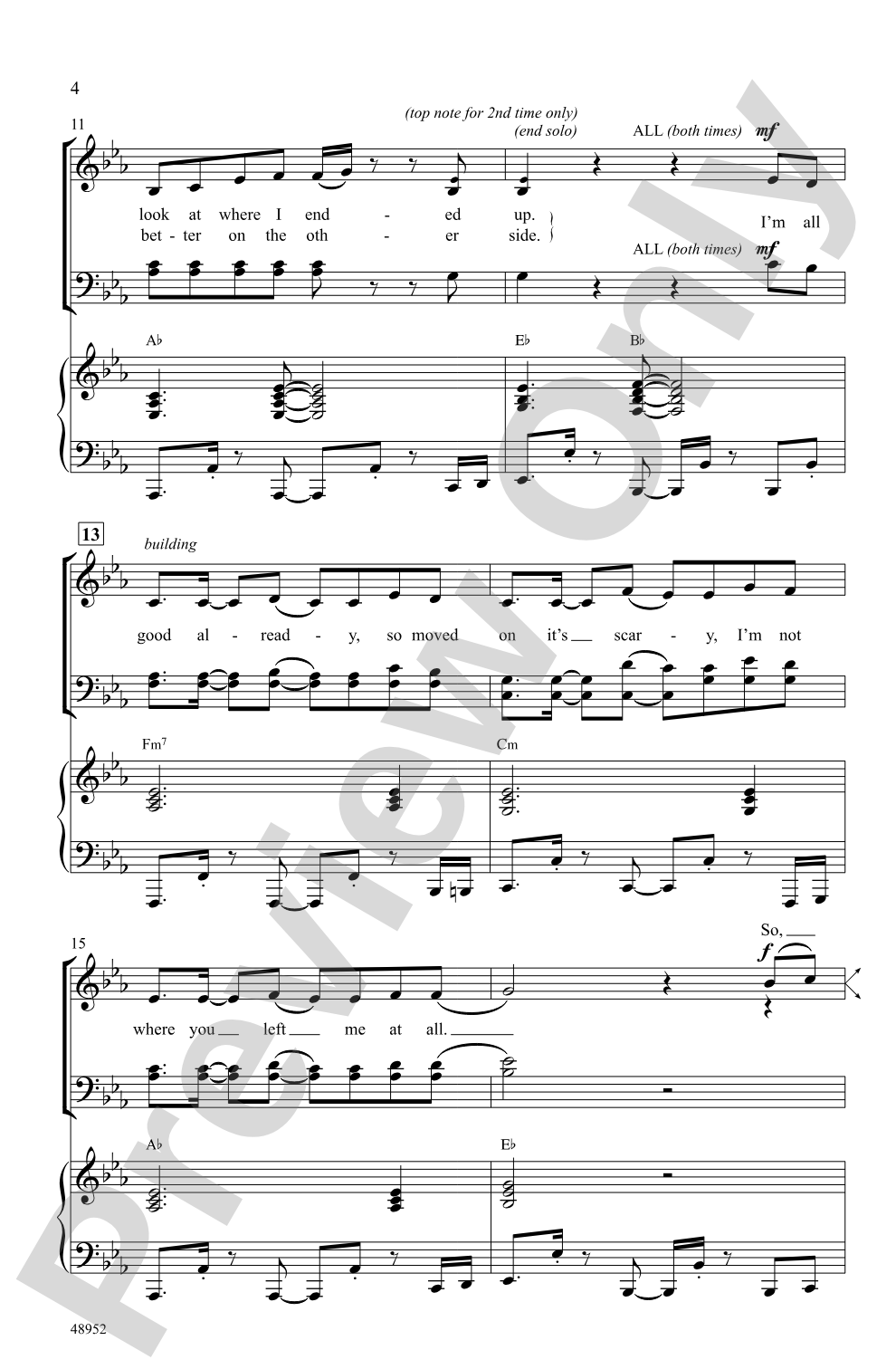 Don't Start Now: SATB Choral Octavo