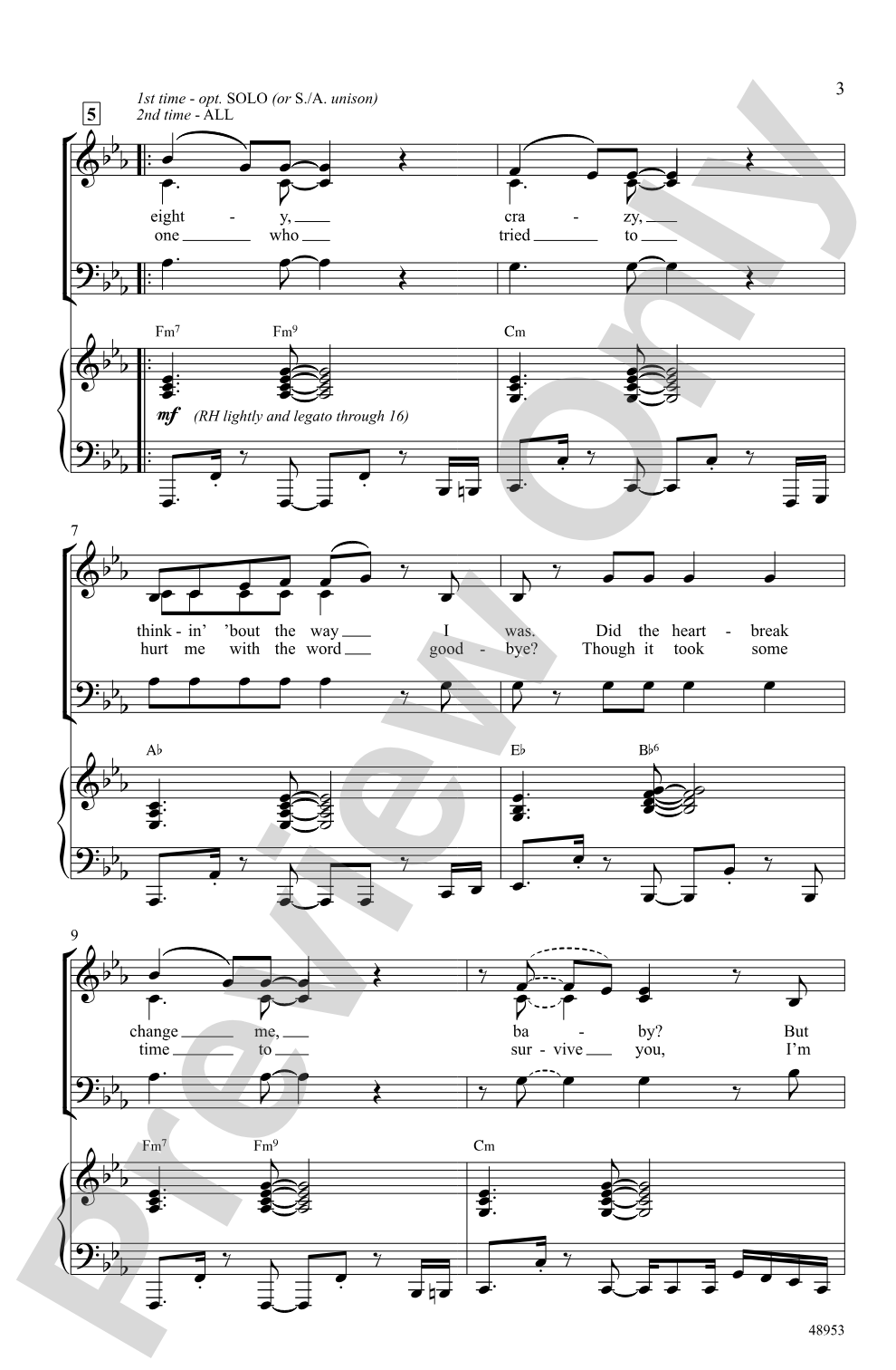 Don't Start Now: SAB Choral Octavo