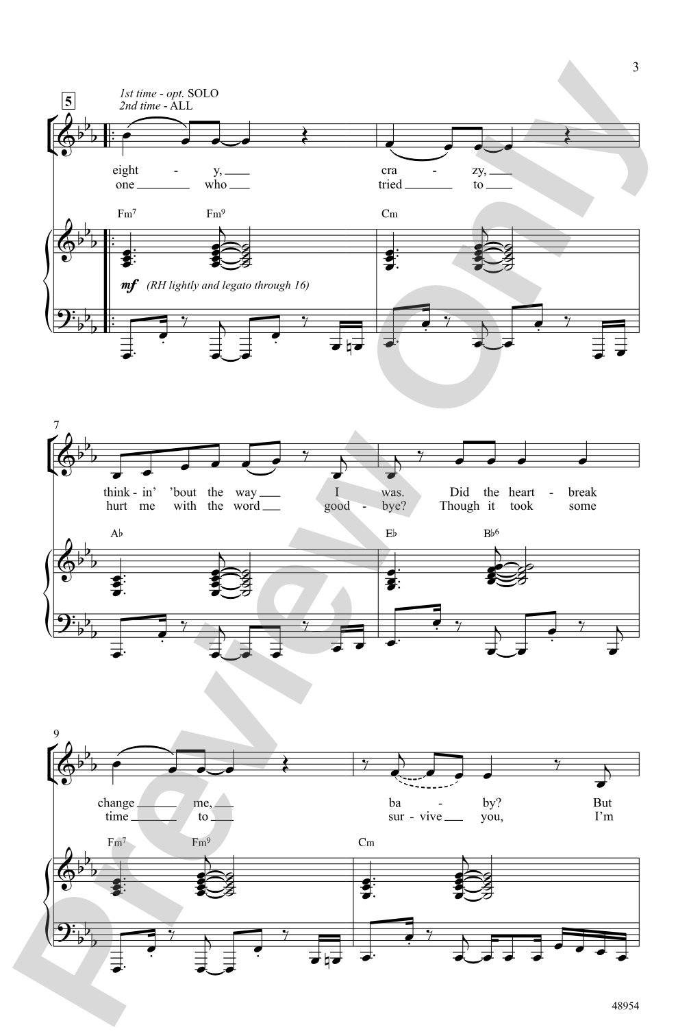 Don't Start Now: SSA Choral Octavo