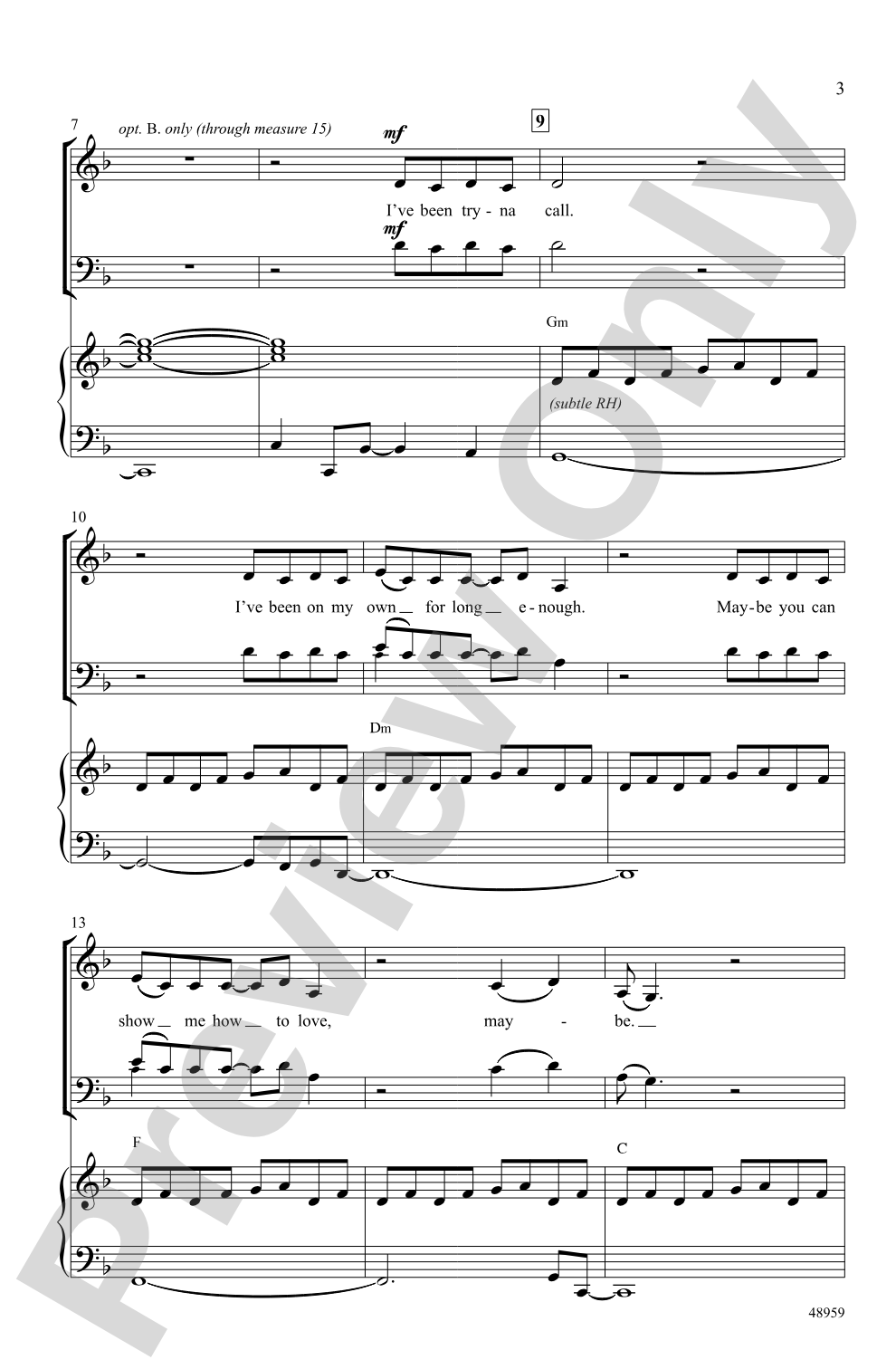 Blinding Lights: SAB Choral Octavo