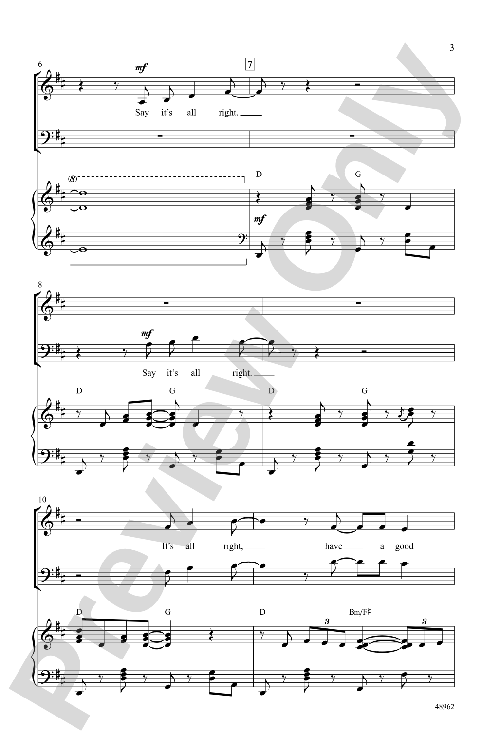 It's All Right: SATB Choral Octavo