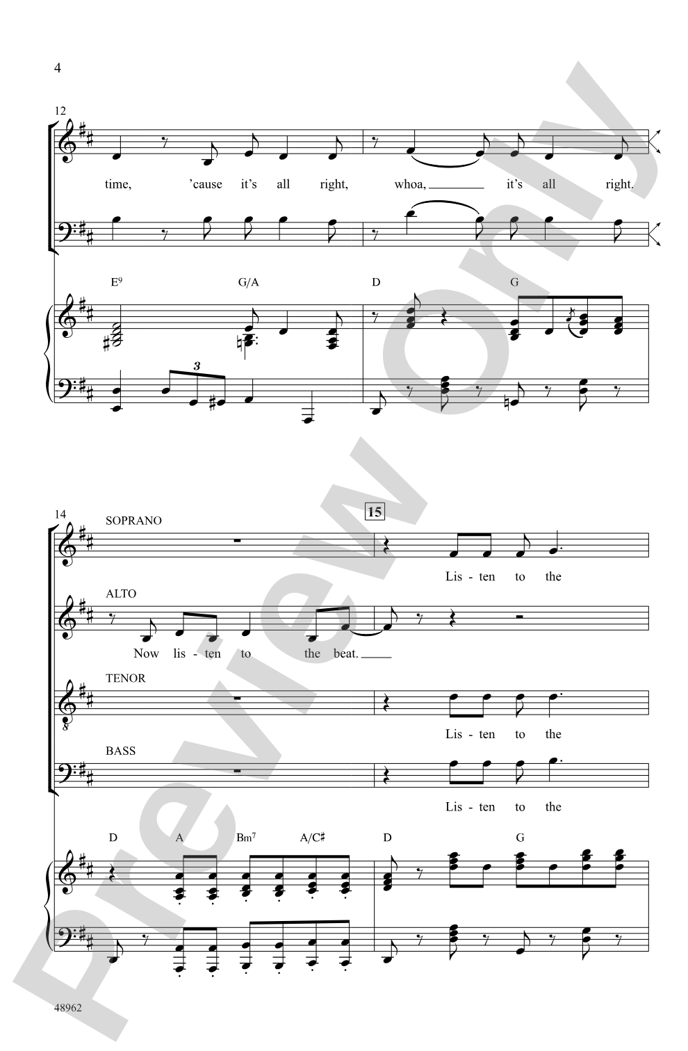It's All Right: SATB Choral Octavo