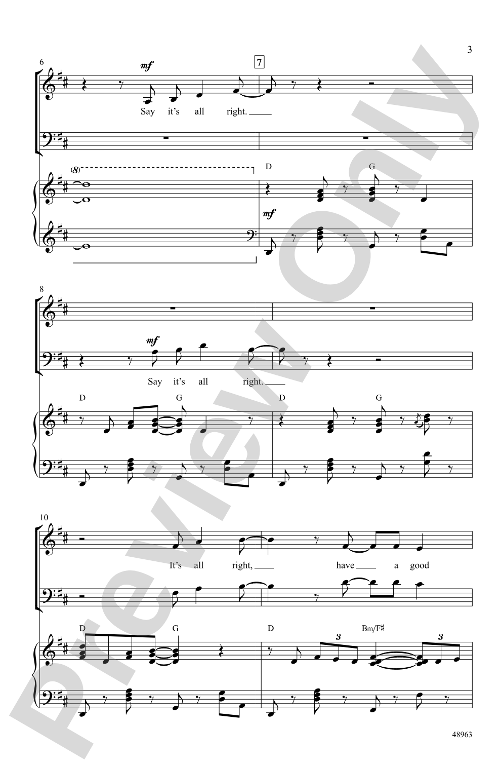 It's All Right: SAB Choral Octavo