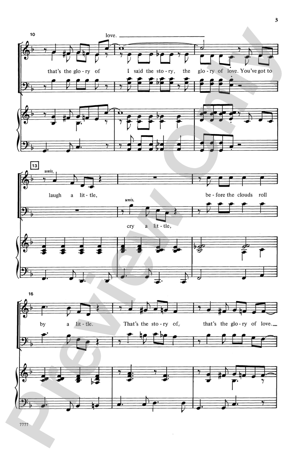 The Glory of Love: SATB Choral Octavo