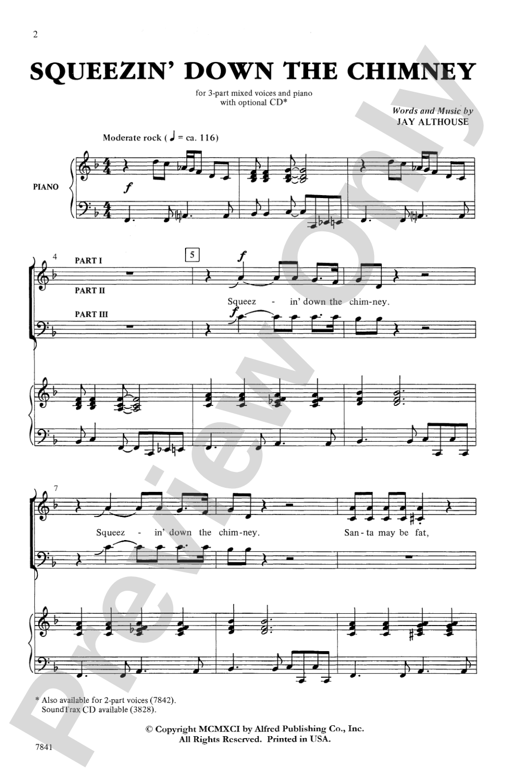 Squeezin' Down the Chimney: 3-Part Mixed Choral Octavo