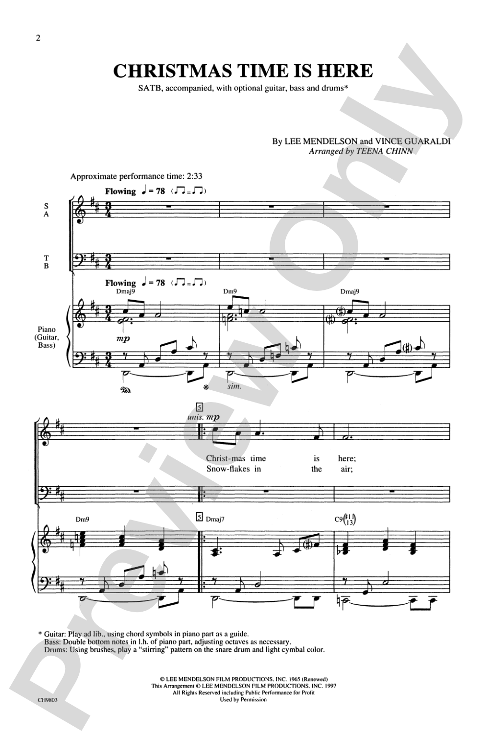 Christmas Time Is Here: SATB Choral Octavo