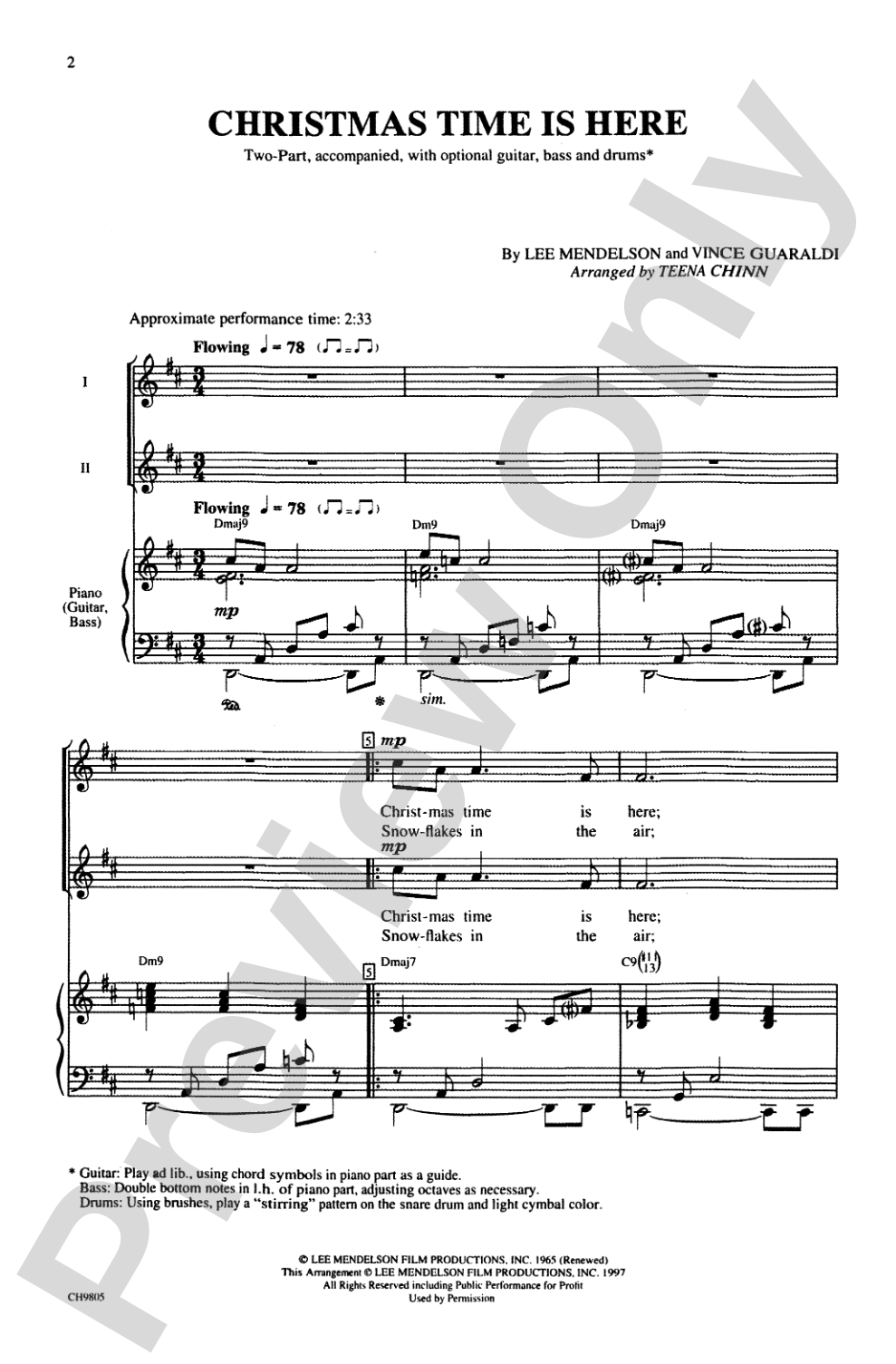 Christmas Time Is Here: 2-Part Choral Octavo