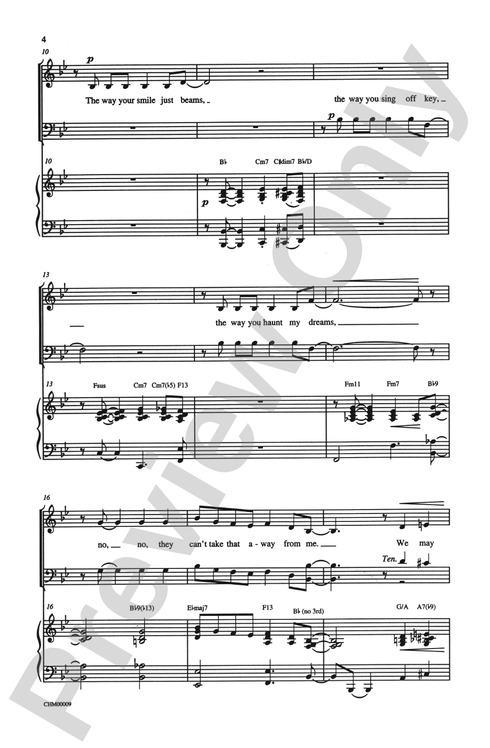 They Can't Take That Away from Me: SATB Choral Octavo