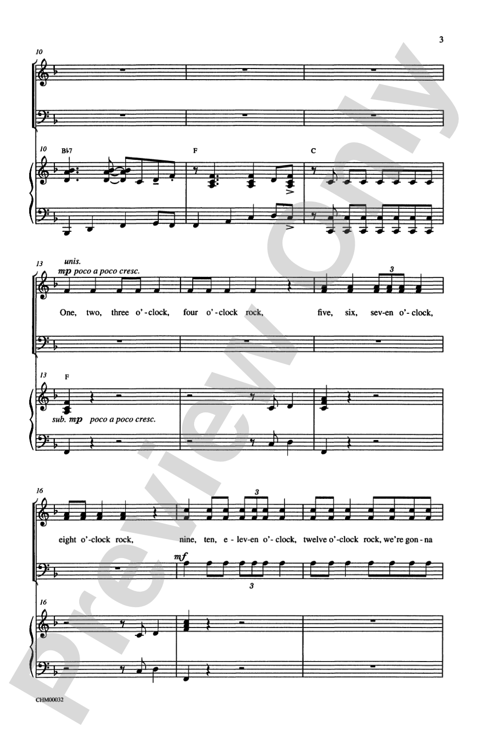 Rock Around the Clock: 3-Part Mixed Choral Octavo