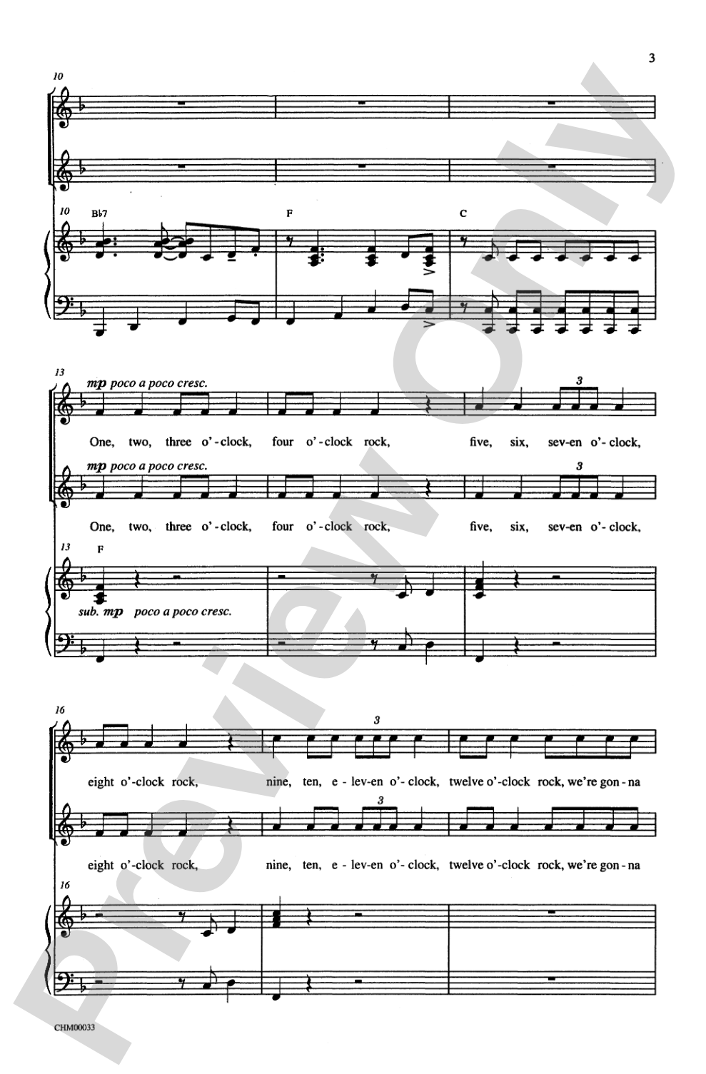 Rock Around the Clock: 2-Part Choral Octavo