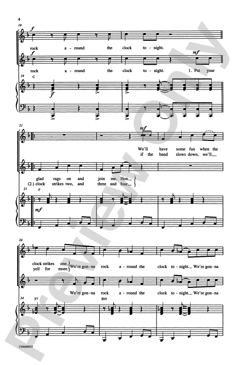 Rock Around the Clock: 2-Part Choral Octavo