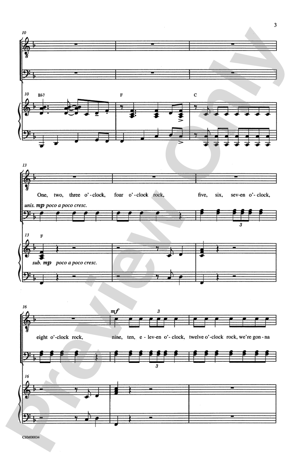 Rock Around the Clock: TBB Choral Octavo