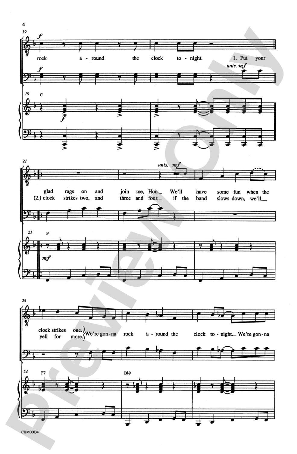 Rock Around the Clock: TBB Choral Octavo