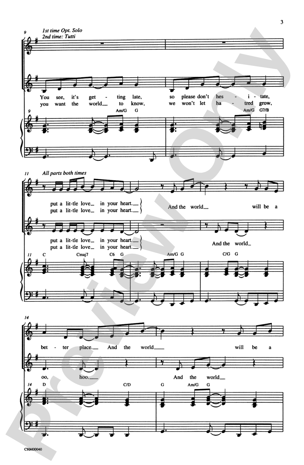 Put a Little Love in Your Heart: 2-Part Choral Octavo