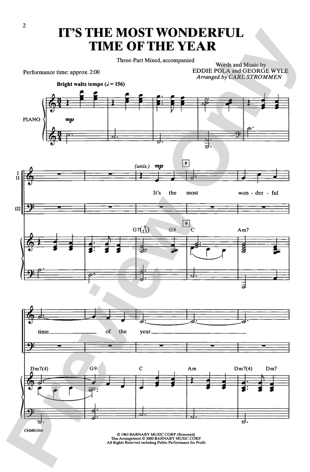 It's the Most Wonderful Time of the Year: 3-Part Mixed Choral Octavo