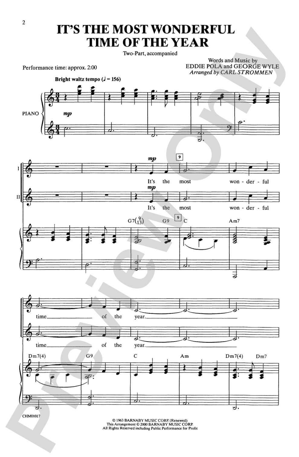 It's the Most Wonderful Time of the Year: 2-Part Choral Octavo