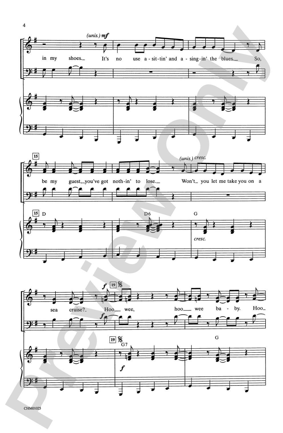 Sea Cruise: 3-Part Mixed Choral Octavo