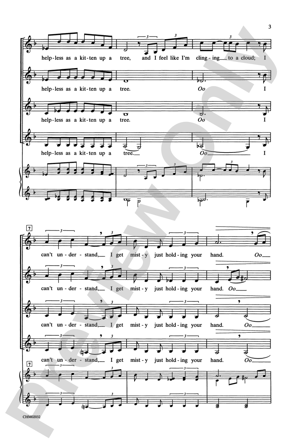 Misty: SSAA, <I>a cappella</I> Choral Octavo