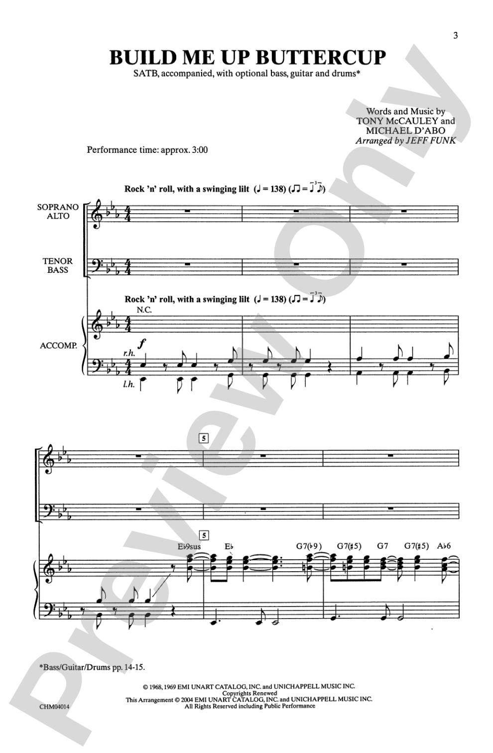 Build Me Up Buttercup: SATB Choral Octavo