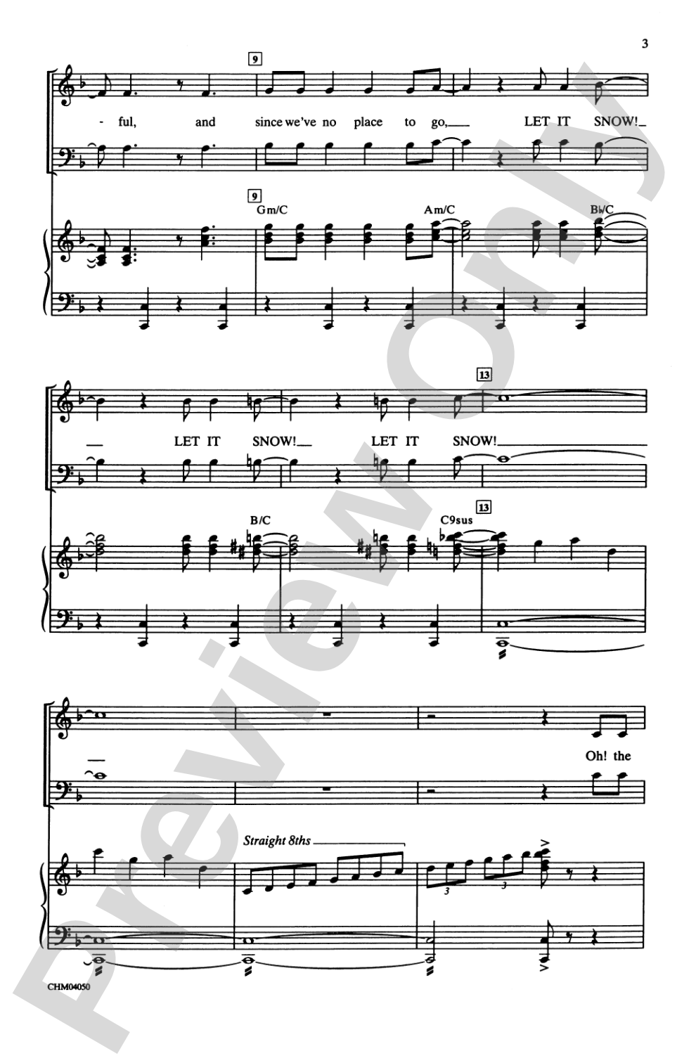 Let It Snow / Winter Wonderland: 3-Part Mixed Choral Octavo