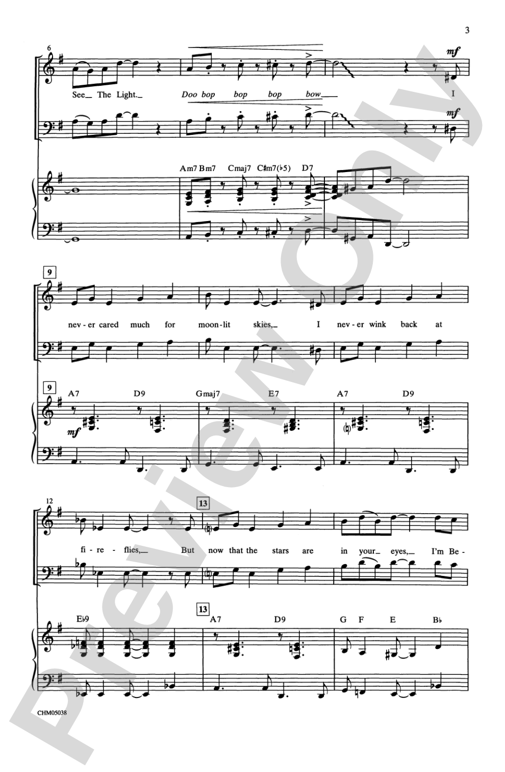 I'm Beginning to See the Light: SATB Choral Octavo