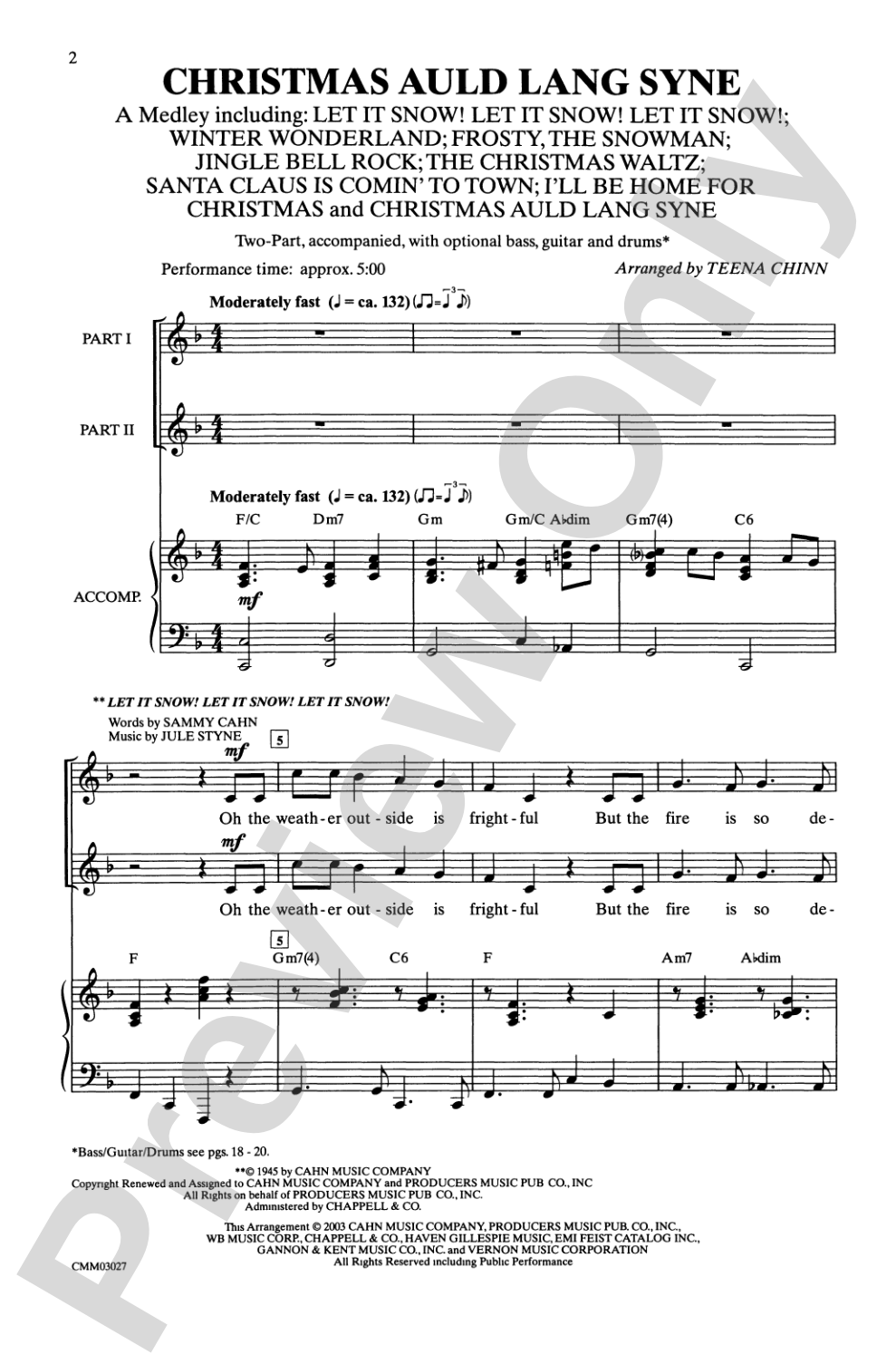 Christmas Auld Lang Syne (A Medley): 2-Part Choral Octavo