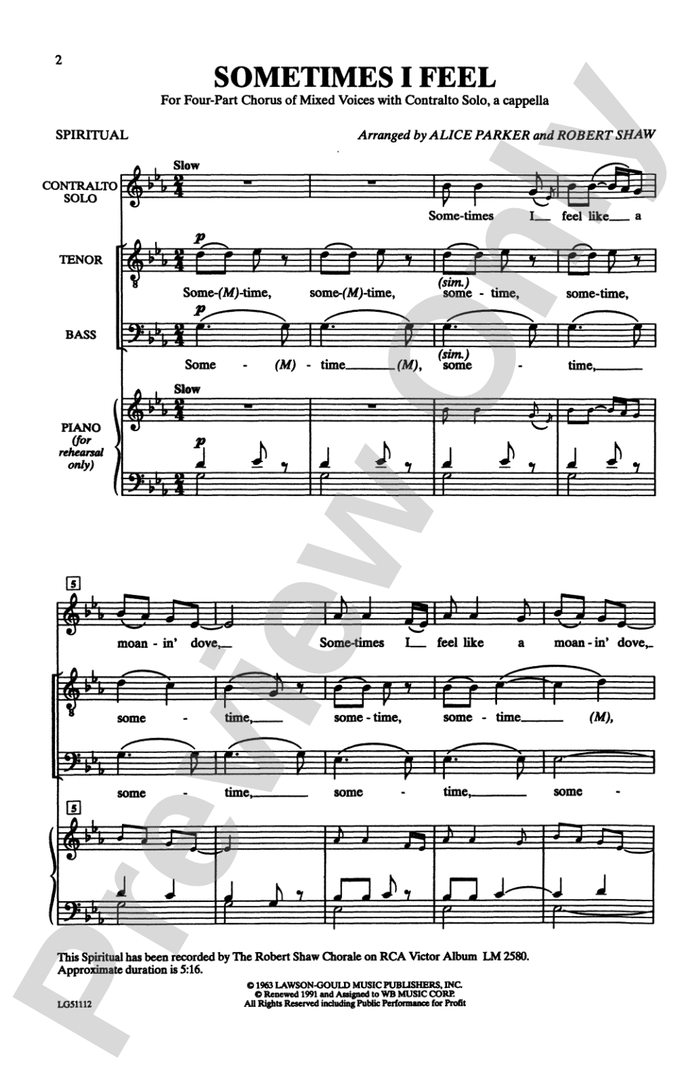 Sometimes I Feel: SATB Choral Octavo
