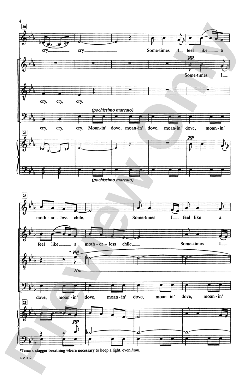 Sometimes I Feel: SATB Choral Octavo