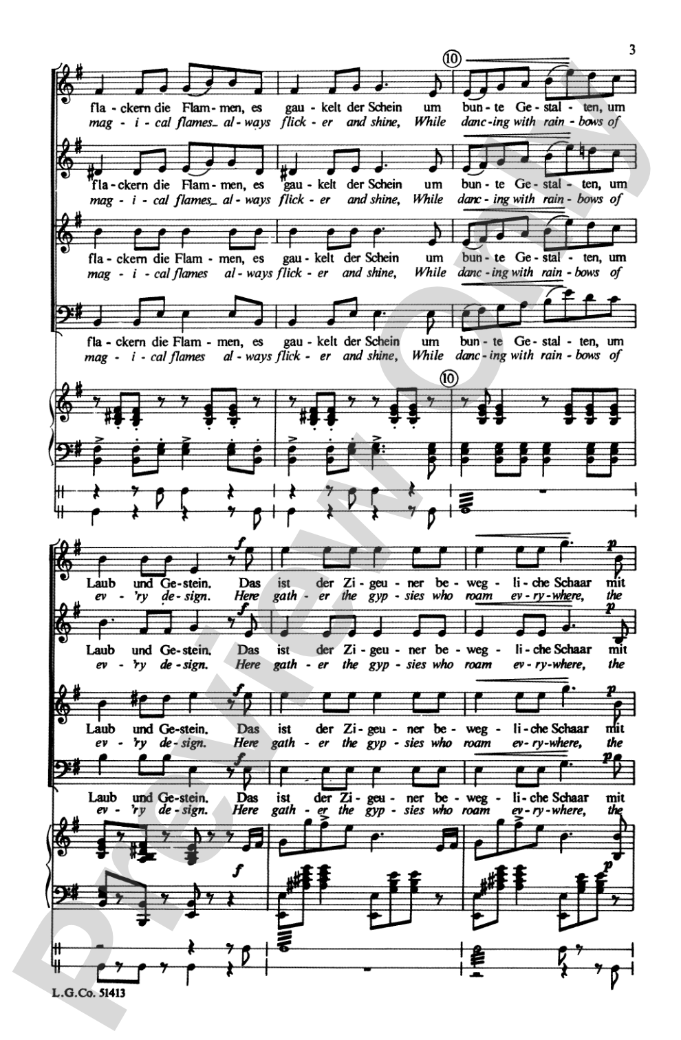 Zigeunerleben: SATB Choral Octavo