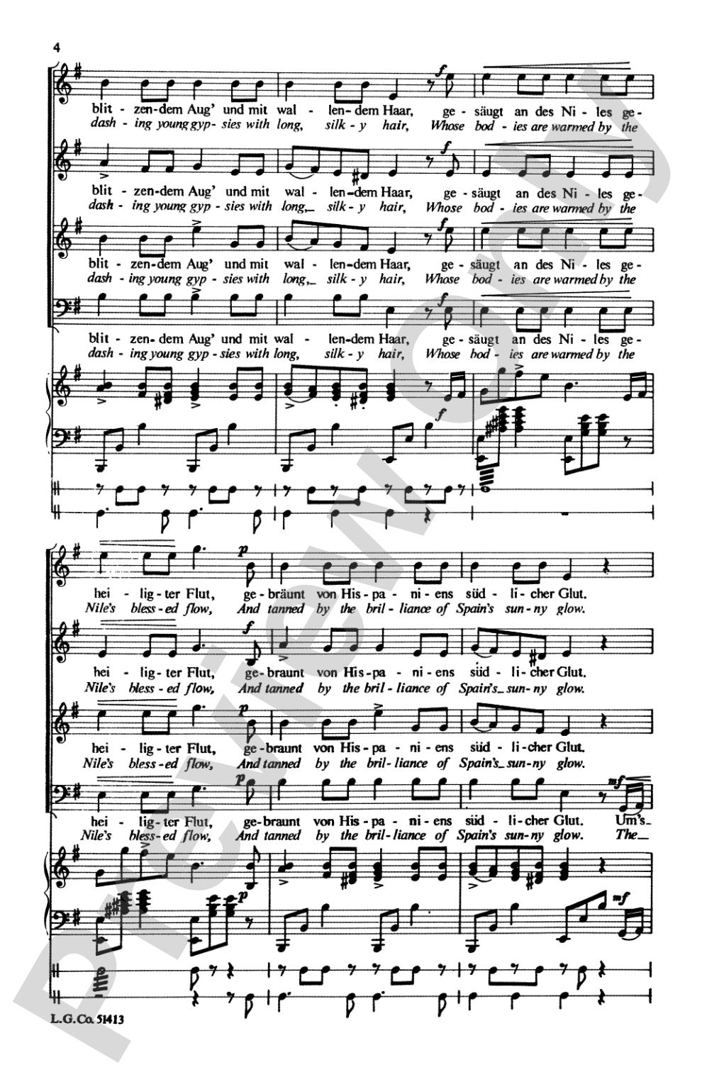 Zigeunerleben: SATB Choral Octavo