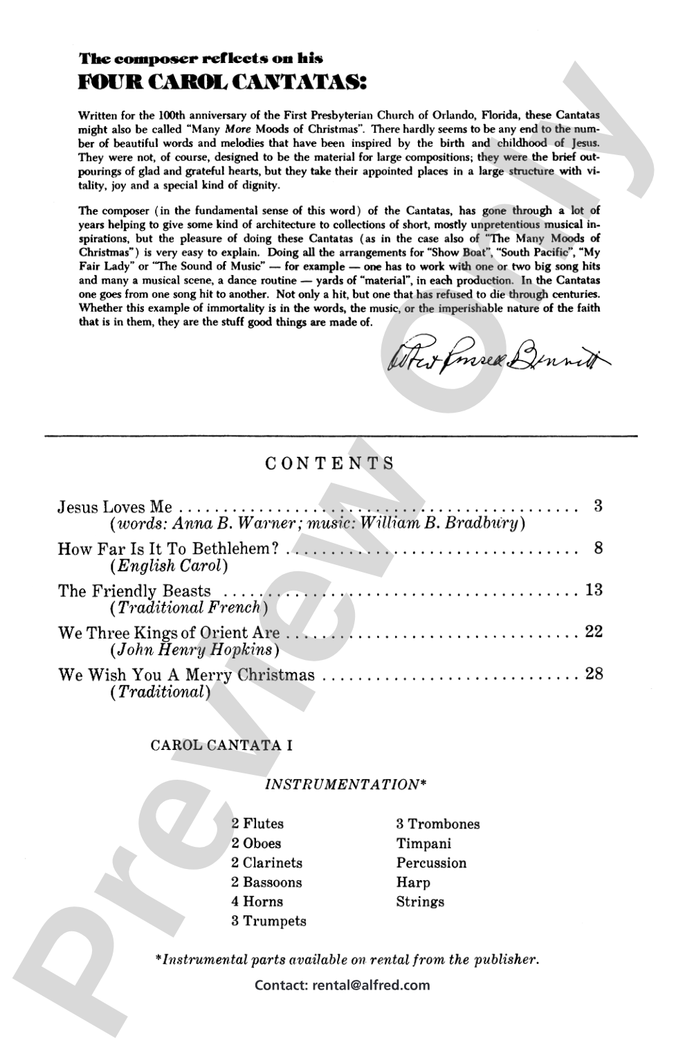 Carol Cantata: No. 1 SATB Choir