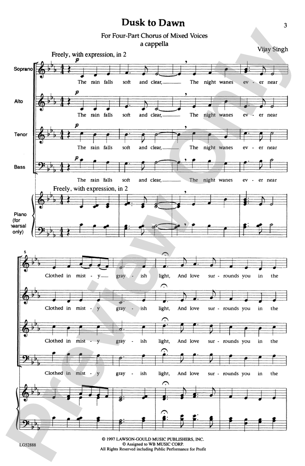 Dusk to Dawn: SATB Choral Octavo