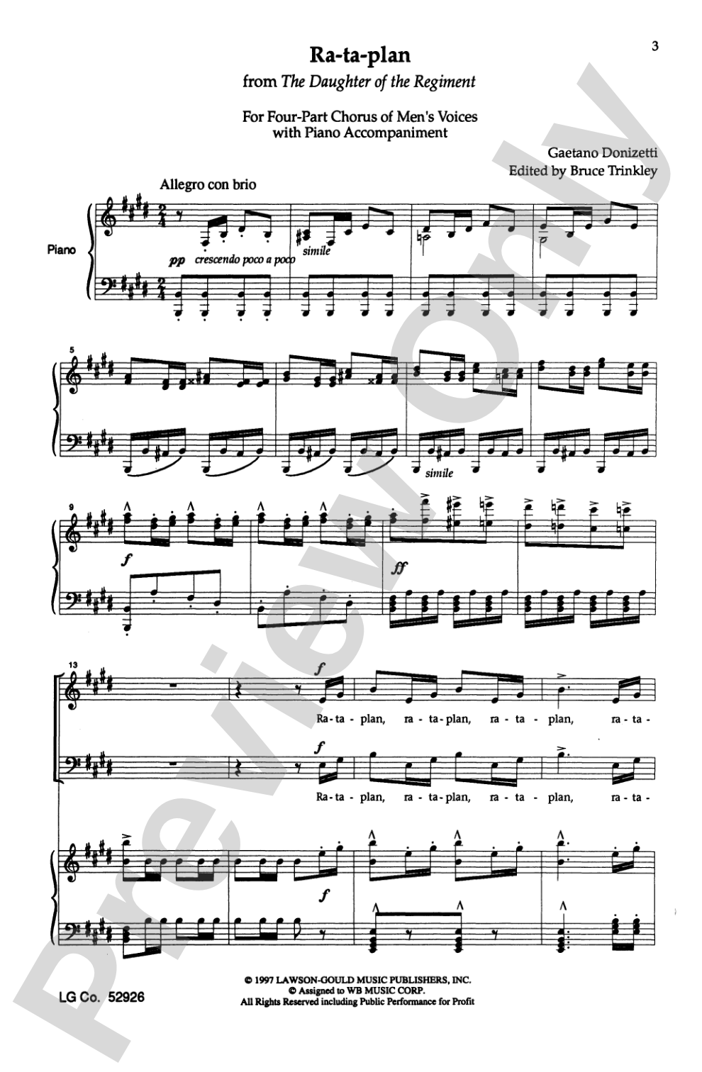 Ra-ta-plan: TTBB Choral Octavo