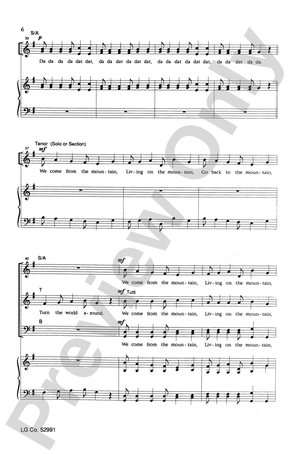 Turn the World Around: SATB Choral Octavo