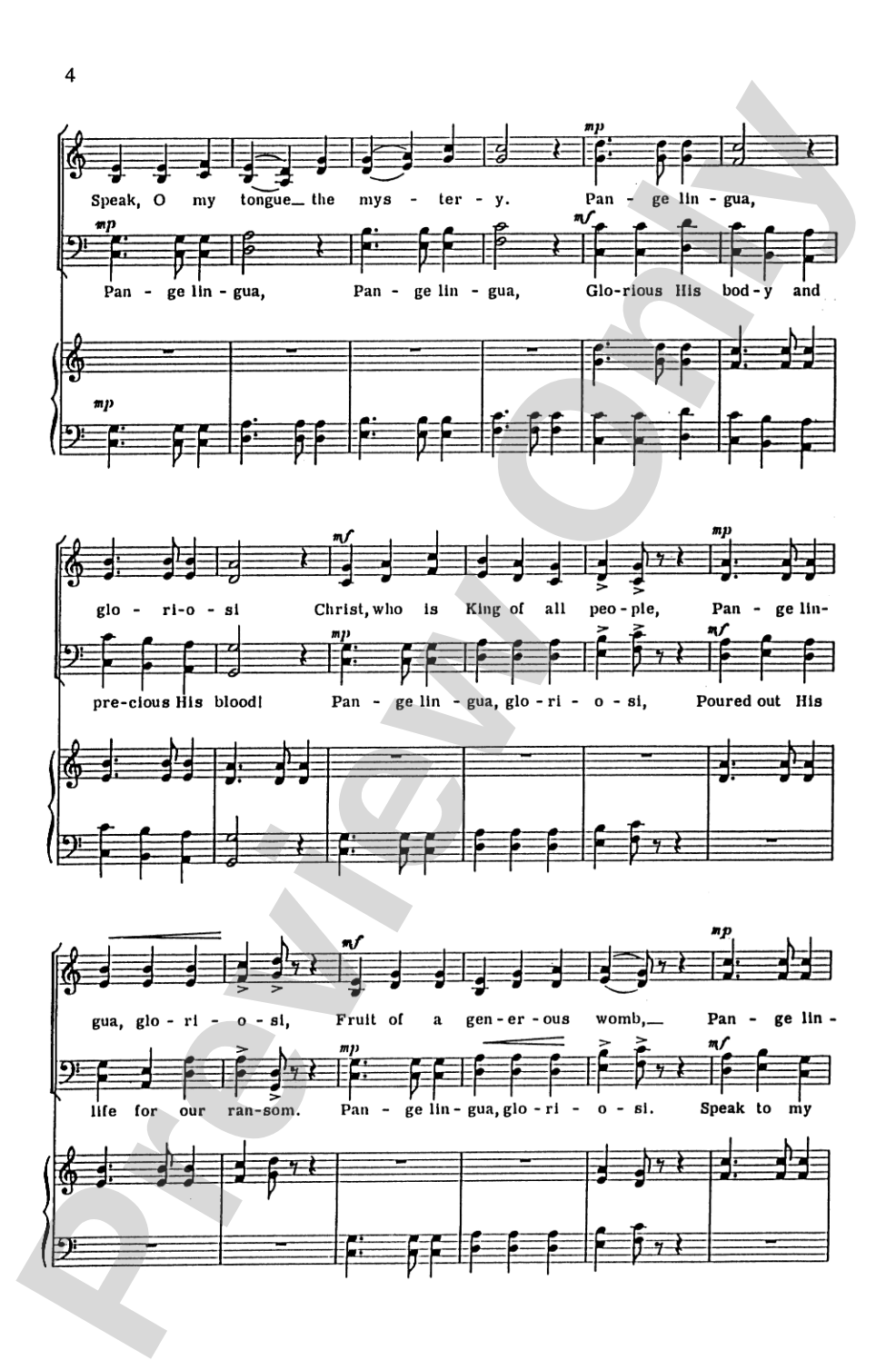 Pange Lingua Variations: SATB Choral