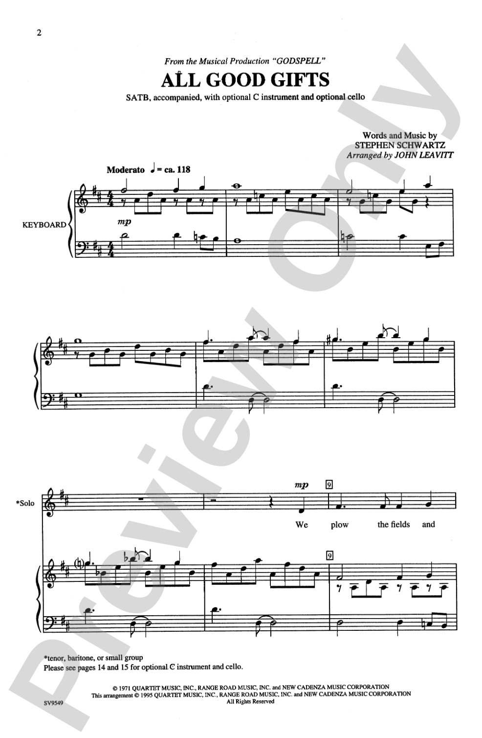 All Good Gifts: SATB Choral Octavo