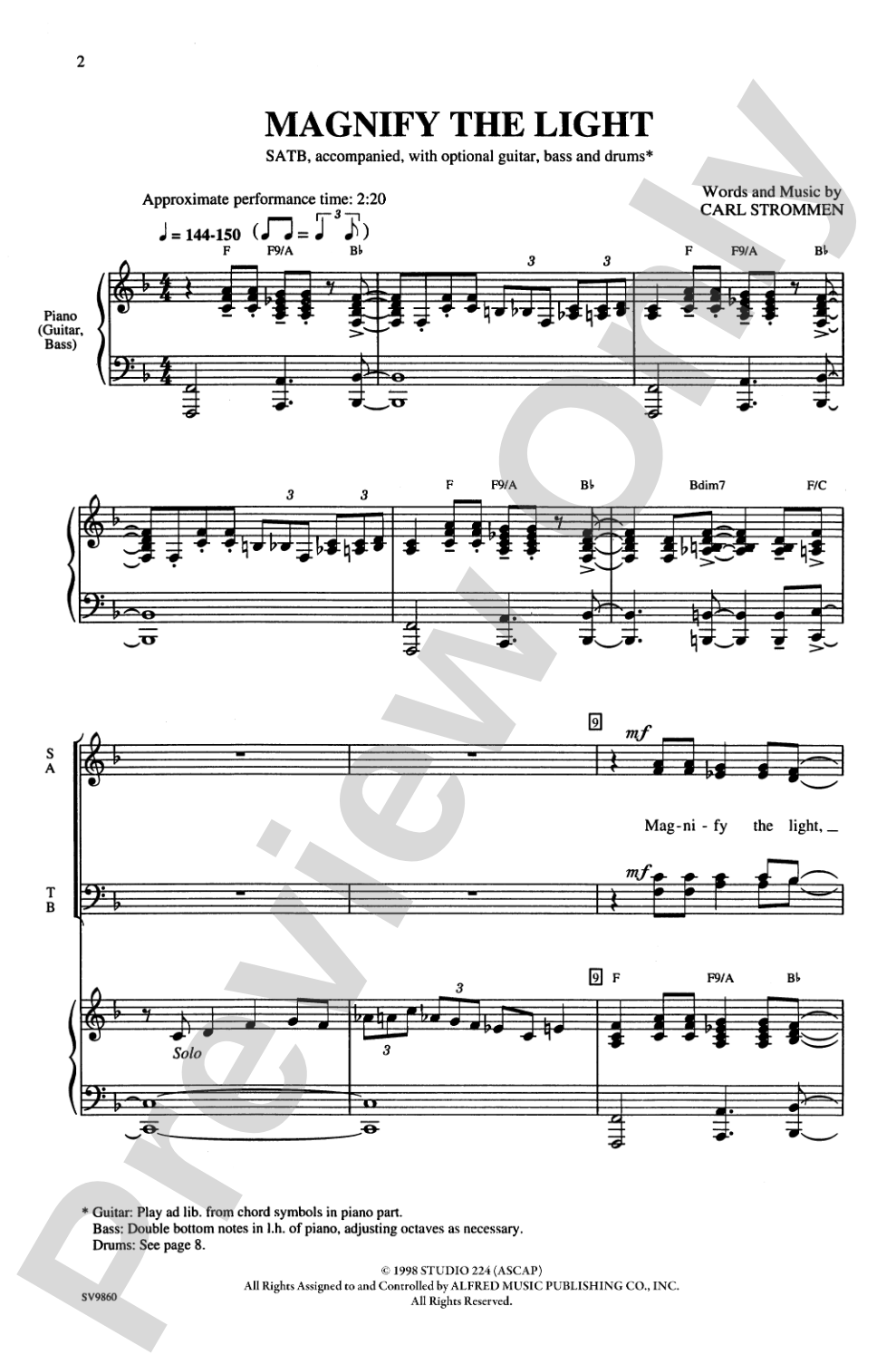 Magnify the Light: SATB Choral Octavo