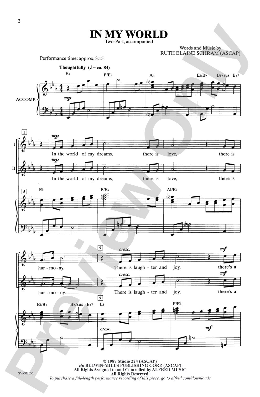 In My World: 2-Part Choral Octavo