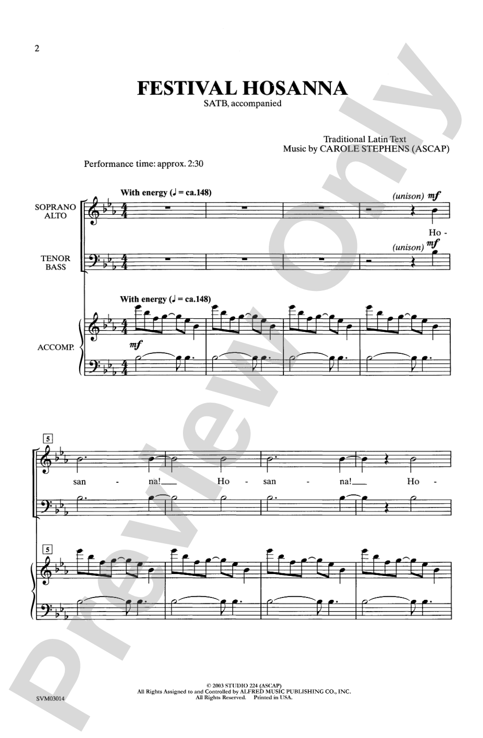 Festival Hosanna: SATB Choral Octavo