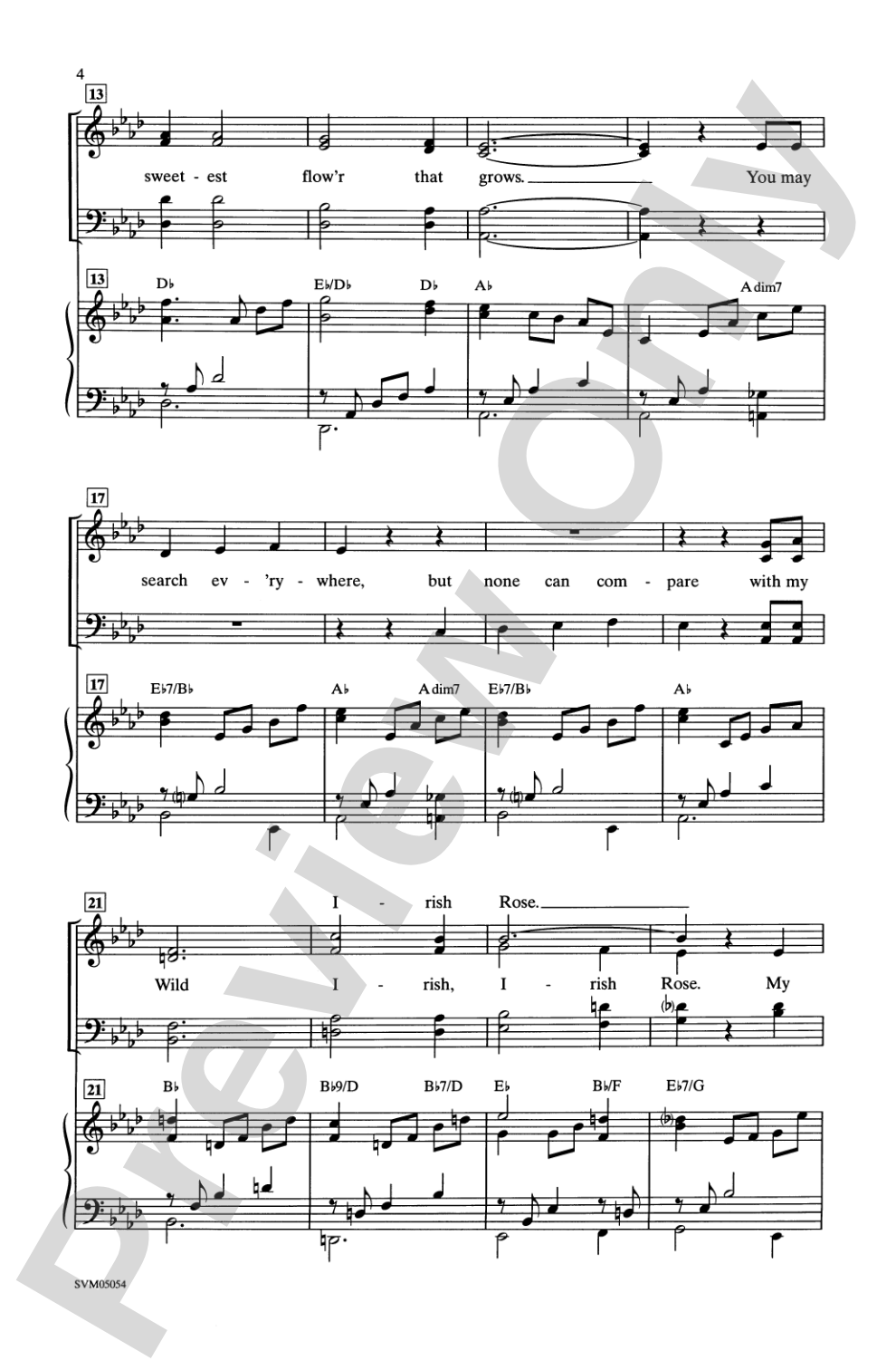 Irish Eyes Are Smiling: SATB Choral Octavo