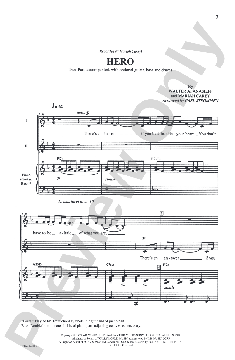 Hero: 2-Part Choral Octavo