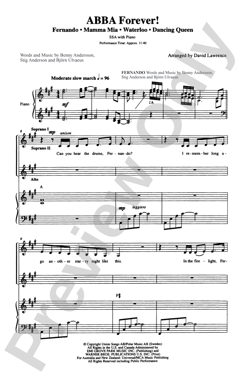 ABBA Forever!: SSA Choral Octavo