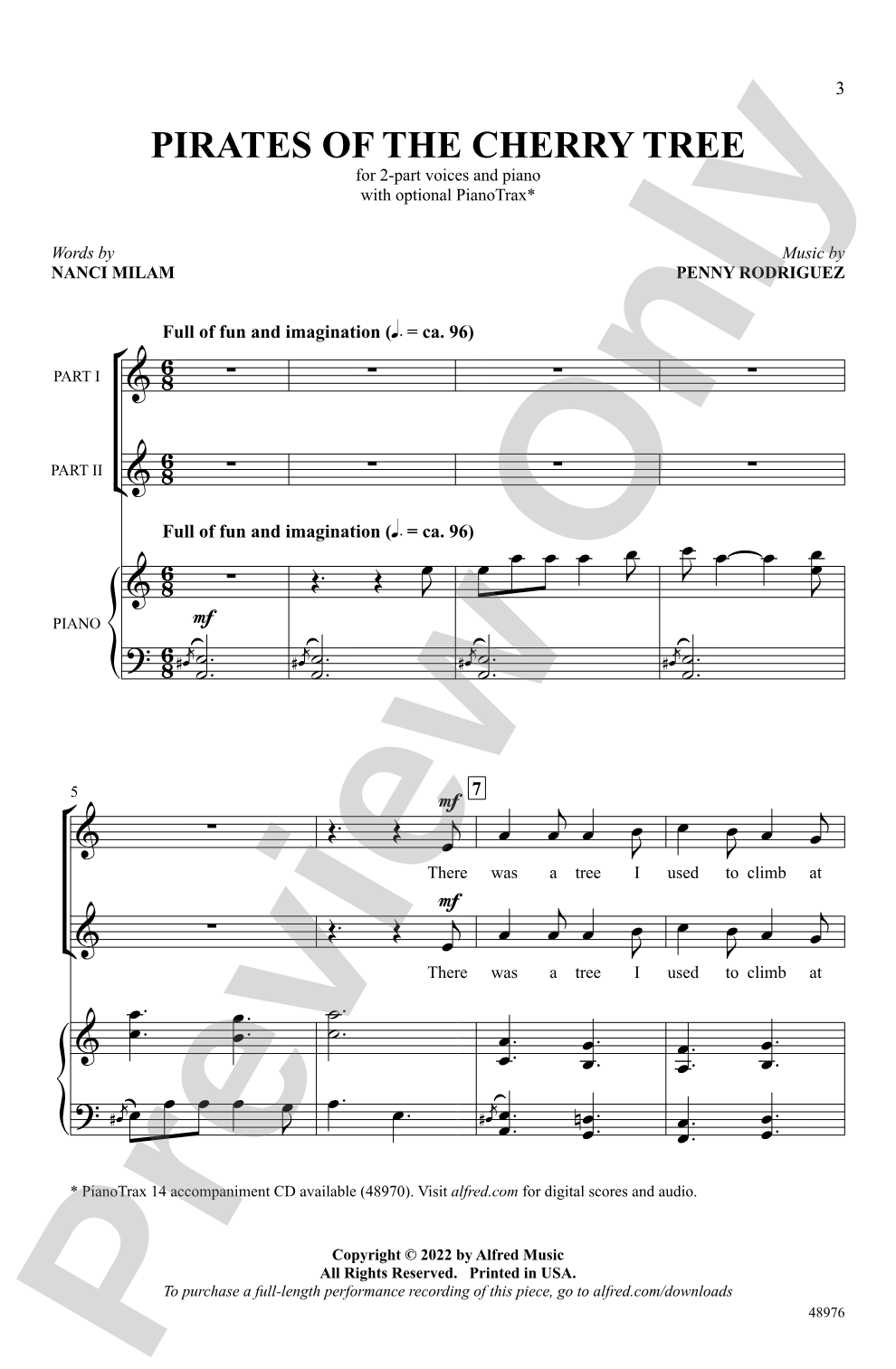 Pirates of the Cherry Tree: 2-Part Choral Octavo
