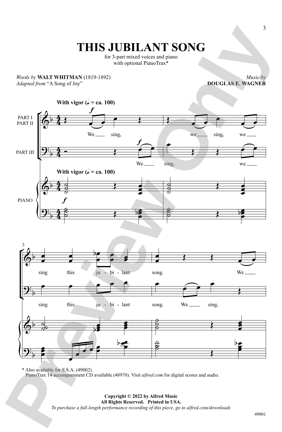 This Jubilant Song: 3-Part Mixed Choral Octavo